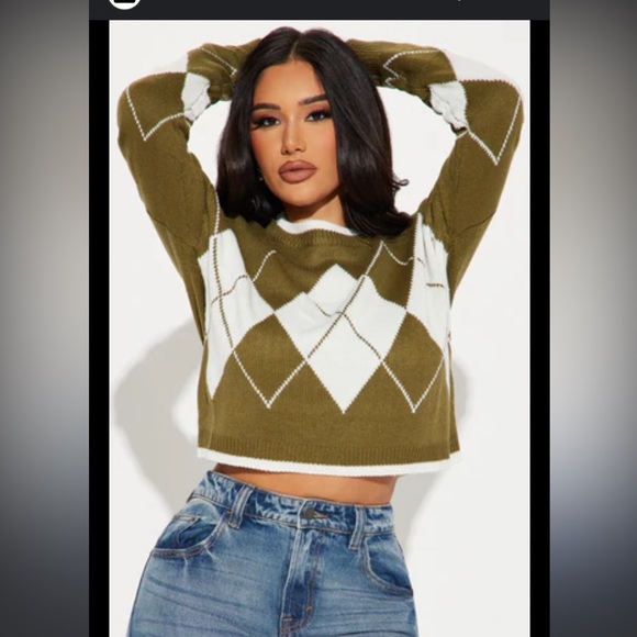 Fashion Nova Sweaters - Daily News Sweater - Olive/combo